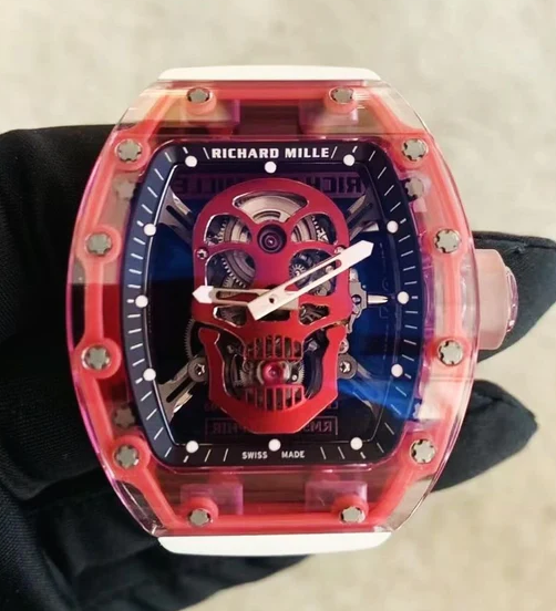 Richard Mille Replica Watch RM 52-01 Skull Red Sapphire